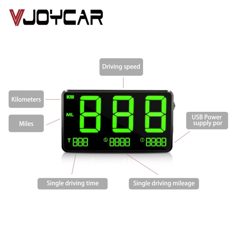 C80 4.5" GPS Speedometer VJOYCAR GPS Tracker Car Hud Head Up